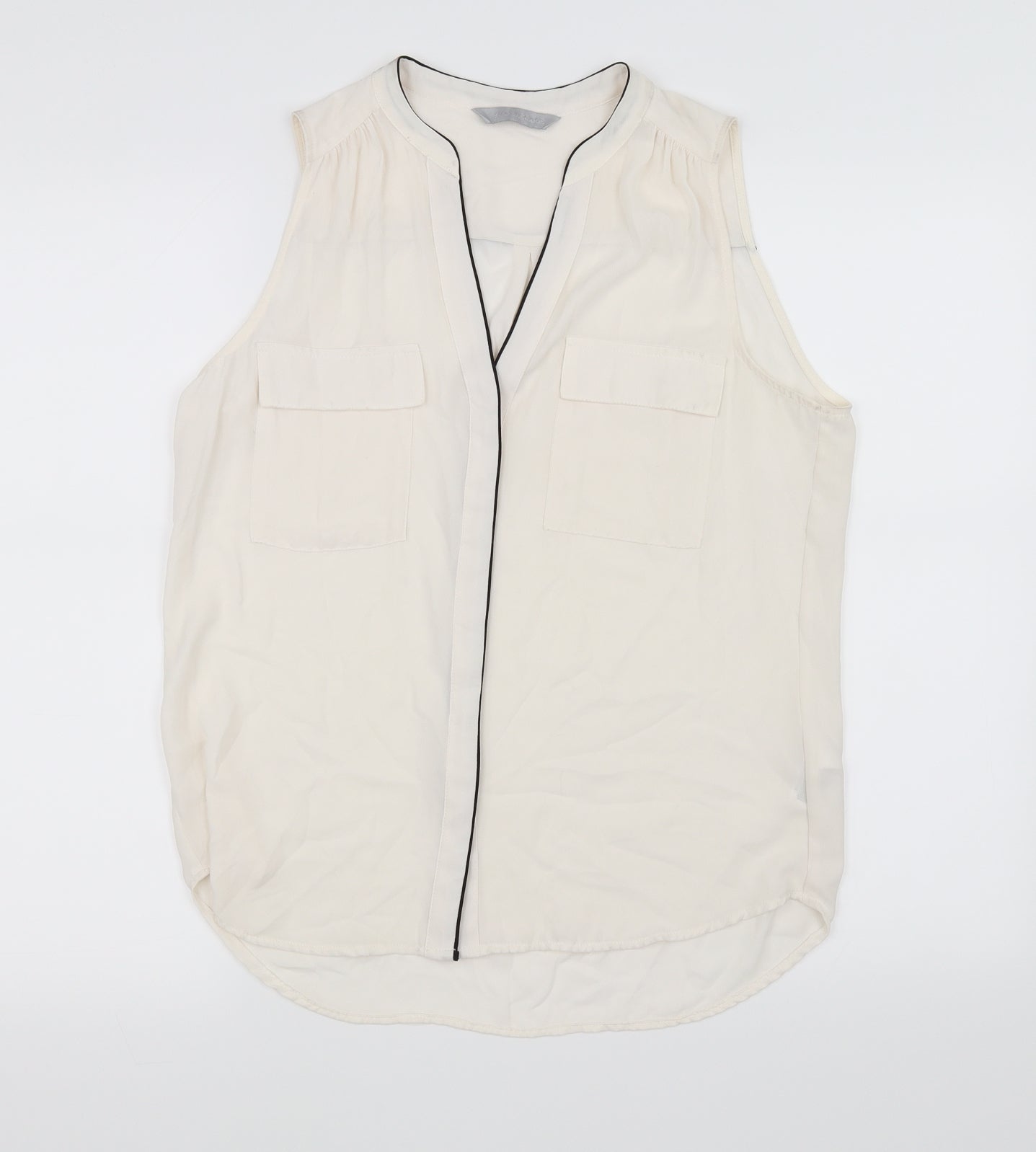 Womens UK Size 10 H&M White Basic Blouse