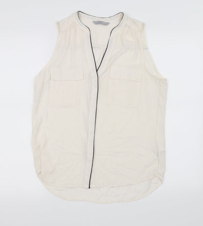 Womens UK Size 10 H&M White Basic Blouse