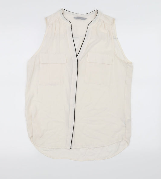 Womens UK Size 10 H&M White Basic Blouse