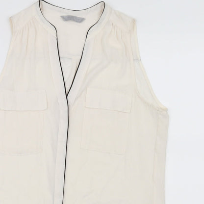 Womens UK Size 10 H&M White Basic Blouse