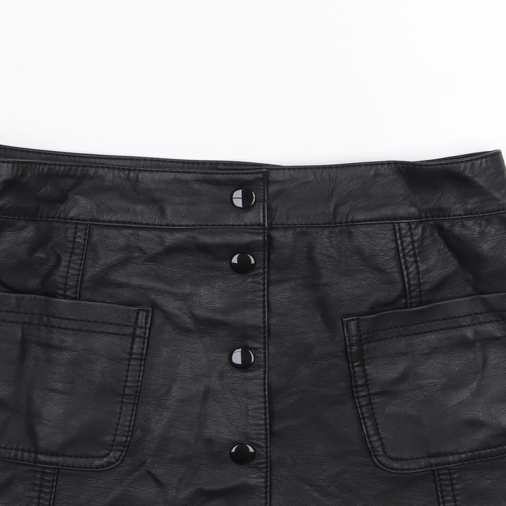 H&M Womens Black   A-Line Skirt Size 10