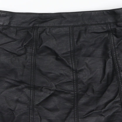 H&M Womens Black   A-Line Skirt Size 10