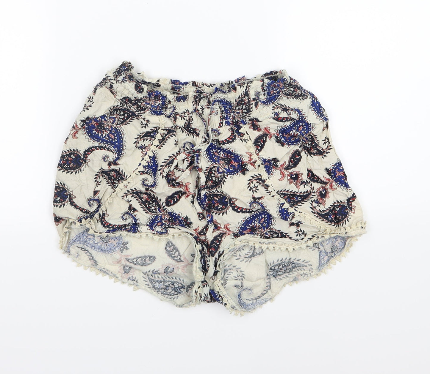 Primark Womens Multicoloured Paisley  Mom Shorts Size 4