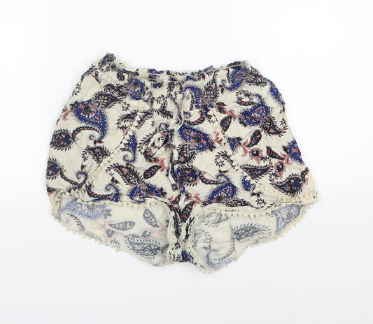 Primark Womens Multicoloured Paisley  Mom Shorts Size 4