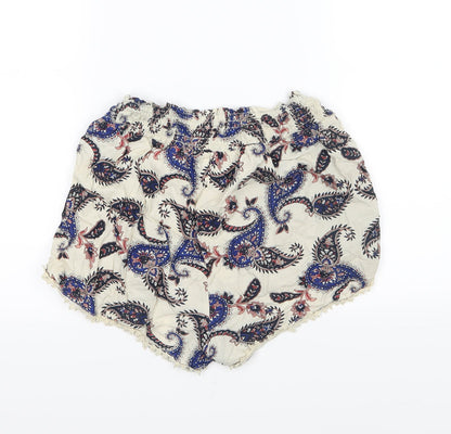 Primark Womens Multicoloured Paisley  Mom Shorts Size 4