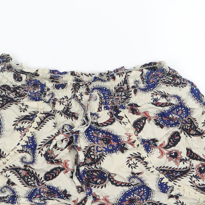 Primark Womens Multicoloured Paisley  Mom Shorts Size 4