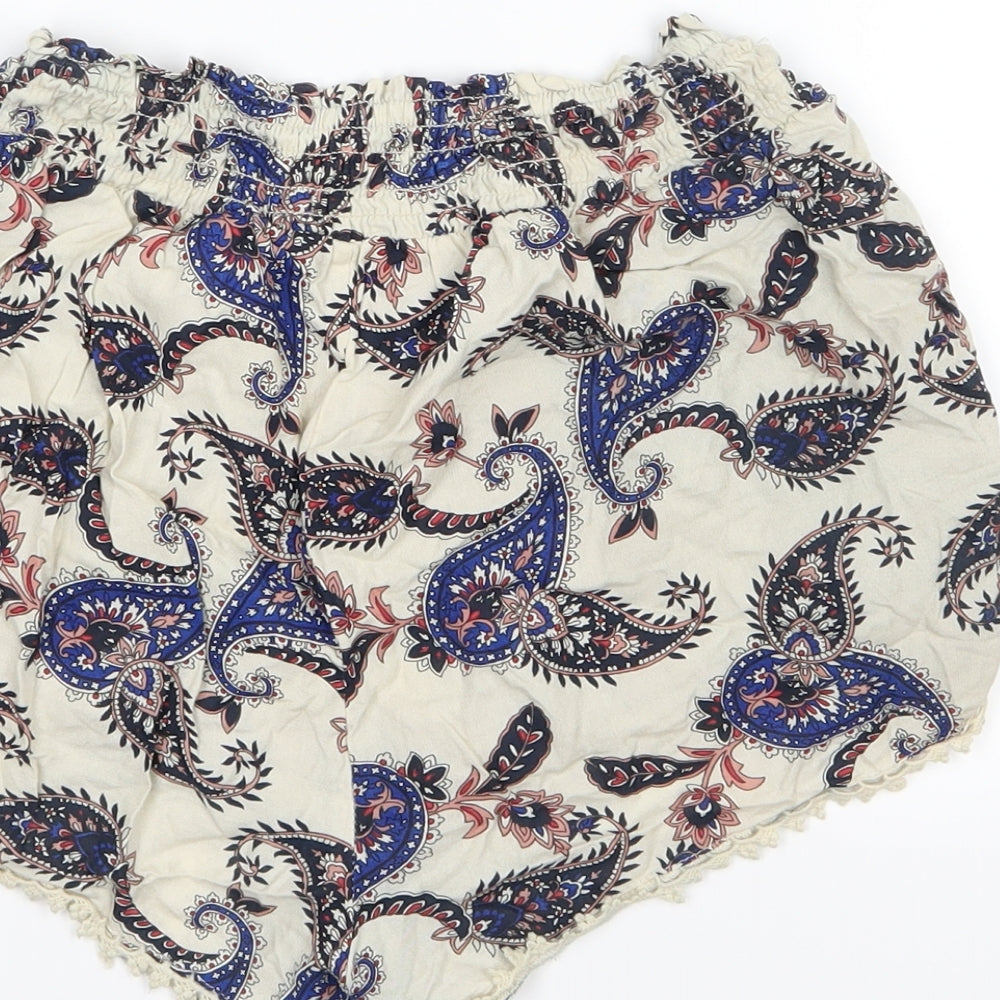 Primark Womens Multicoloured Paisley  Mom Shorts Size 4