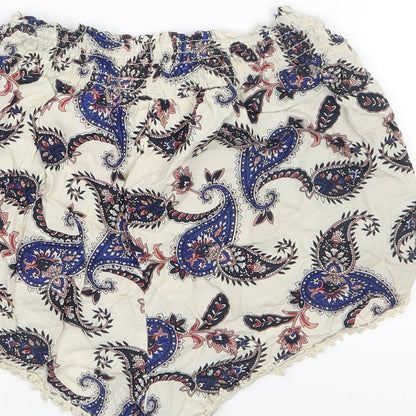 Primark Womens Multicoloured Paisley  Mom Shorts Size 4