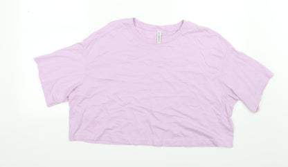 Divided by H&M Womens Purple  Jersey Basic T-Shirt Size L