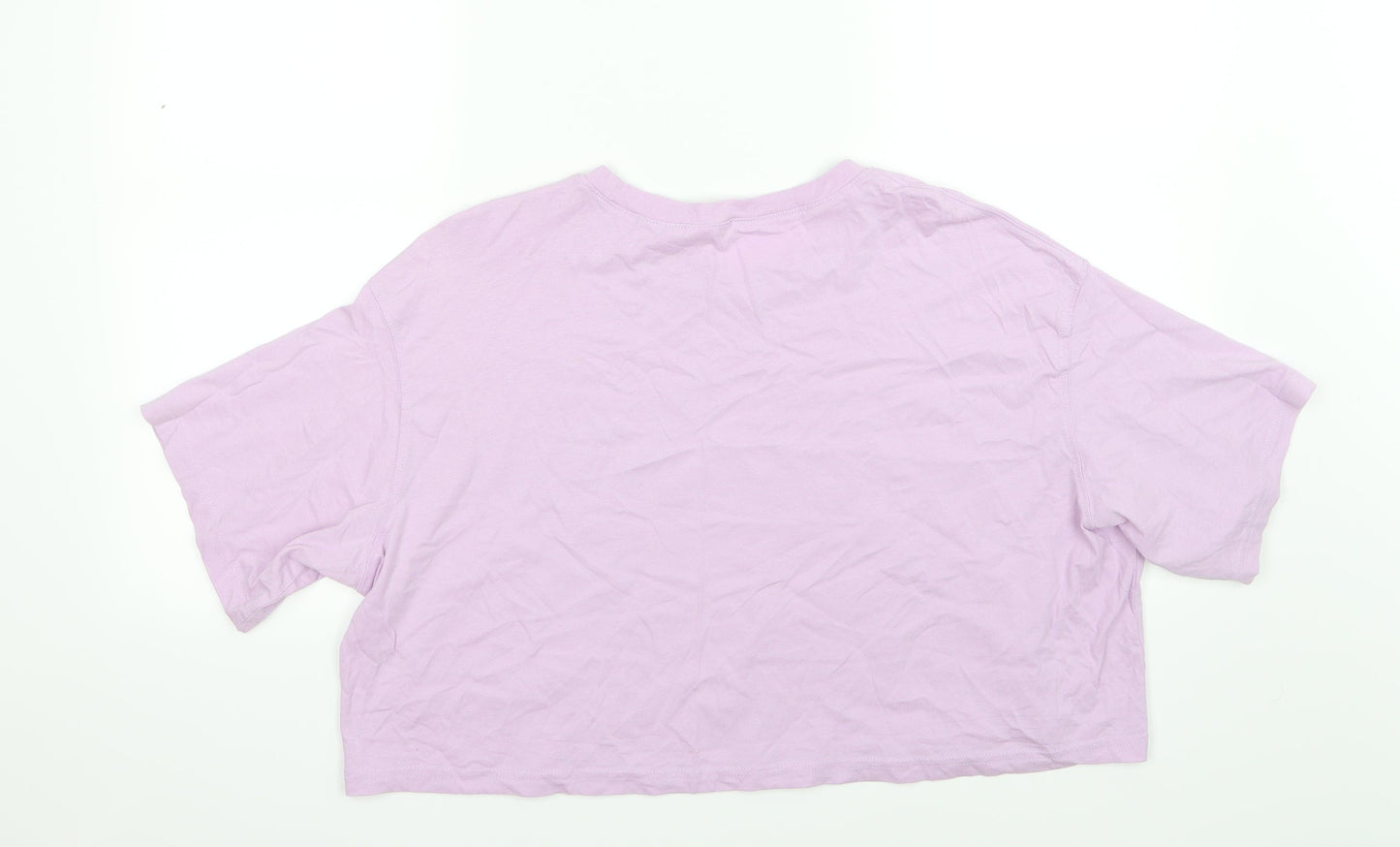 Divided by H&M Womens Purple  Jersey Basic T-Shirt Size L