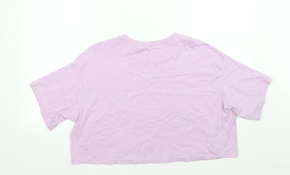 Divided by H&M Womens Purple  Jersey Basic T-Shirt Size L