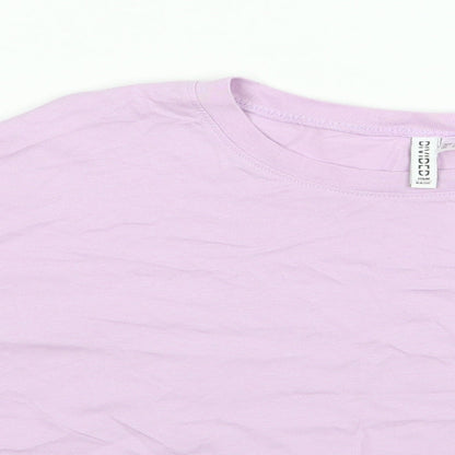 Divided by H&M Womens Purple  Jersey Basic T-Shirt Size L