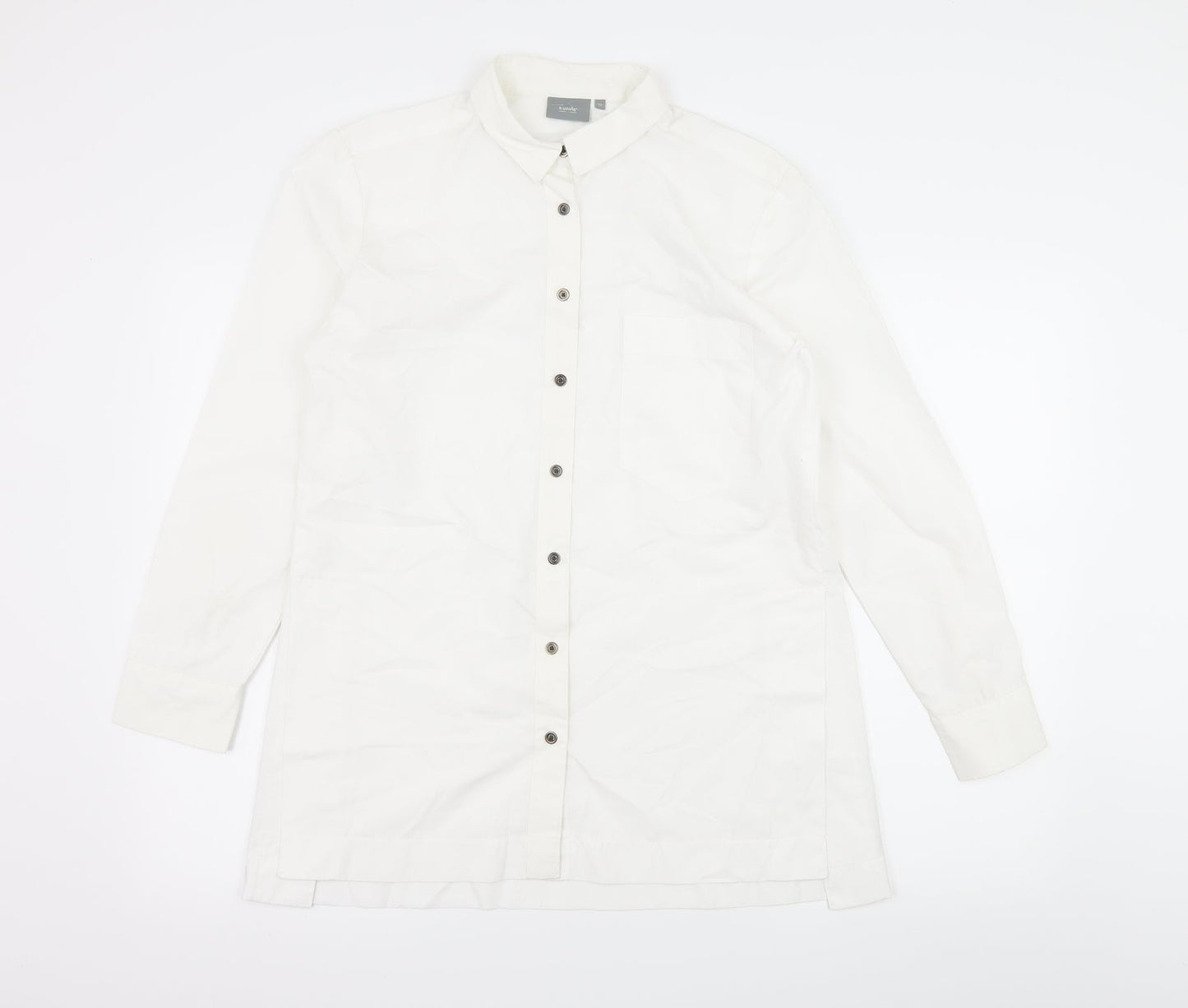 b.young Mens White    Button-Up Size M