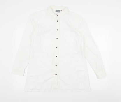 b.young Mens White    Button-Up Size M