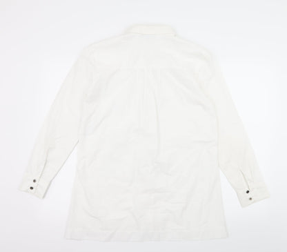 b.young Mens White    Button-Up Size M