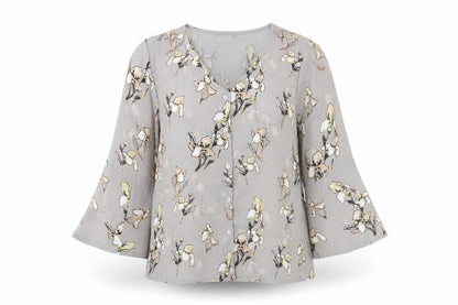 Code Womens Green Floral  Basic Blouse Size 10