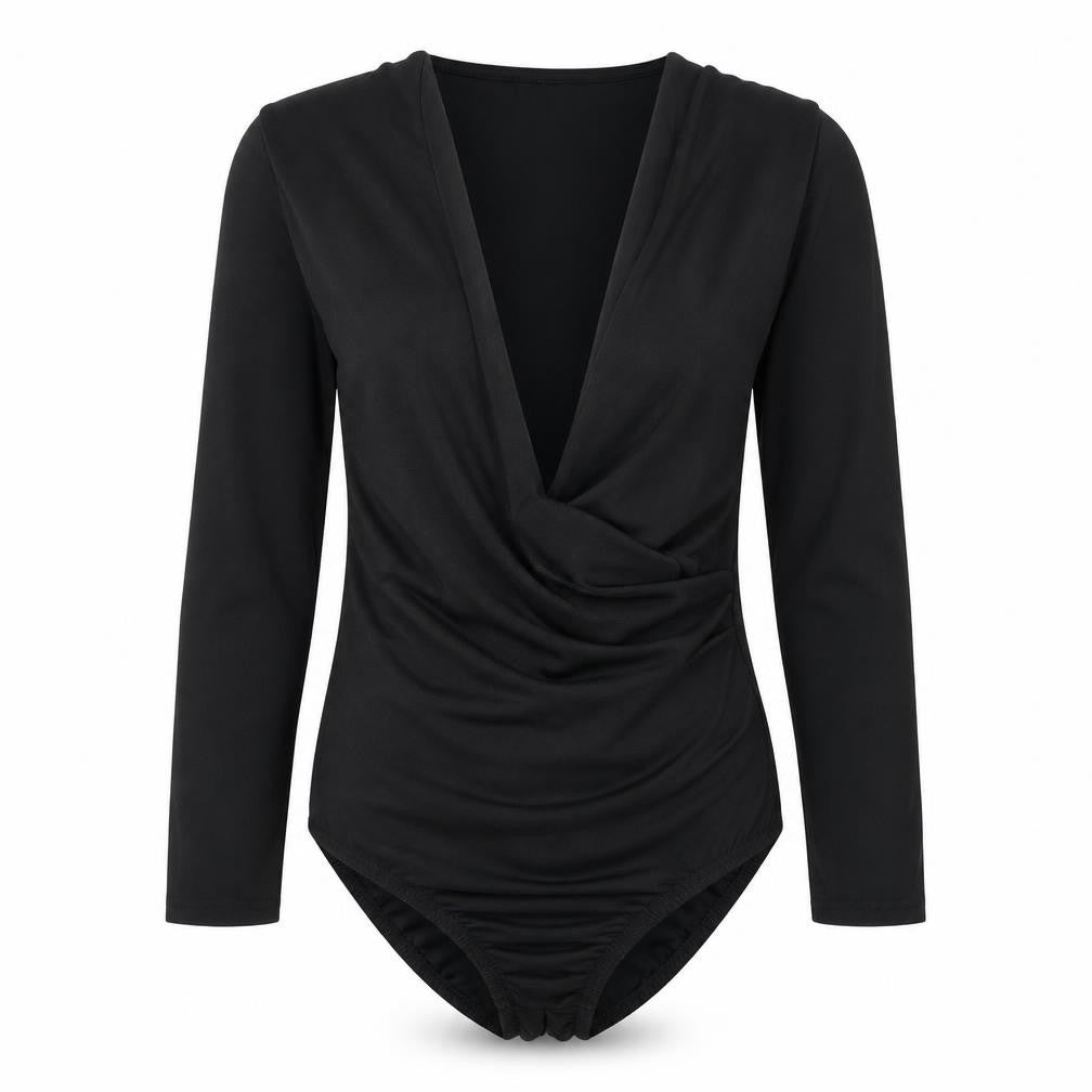 Womens UK Size 10 River Island One-Piece Black Bodysuit