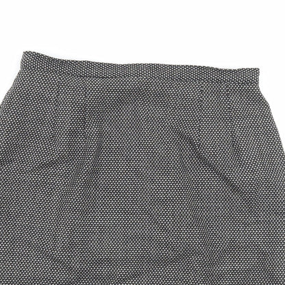 Gianni Womens Black Geometric  A-Line Skirt Size 6