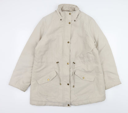 Womens UK Size 14 BHS Beige Quilted Coat