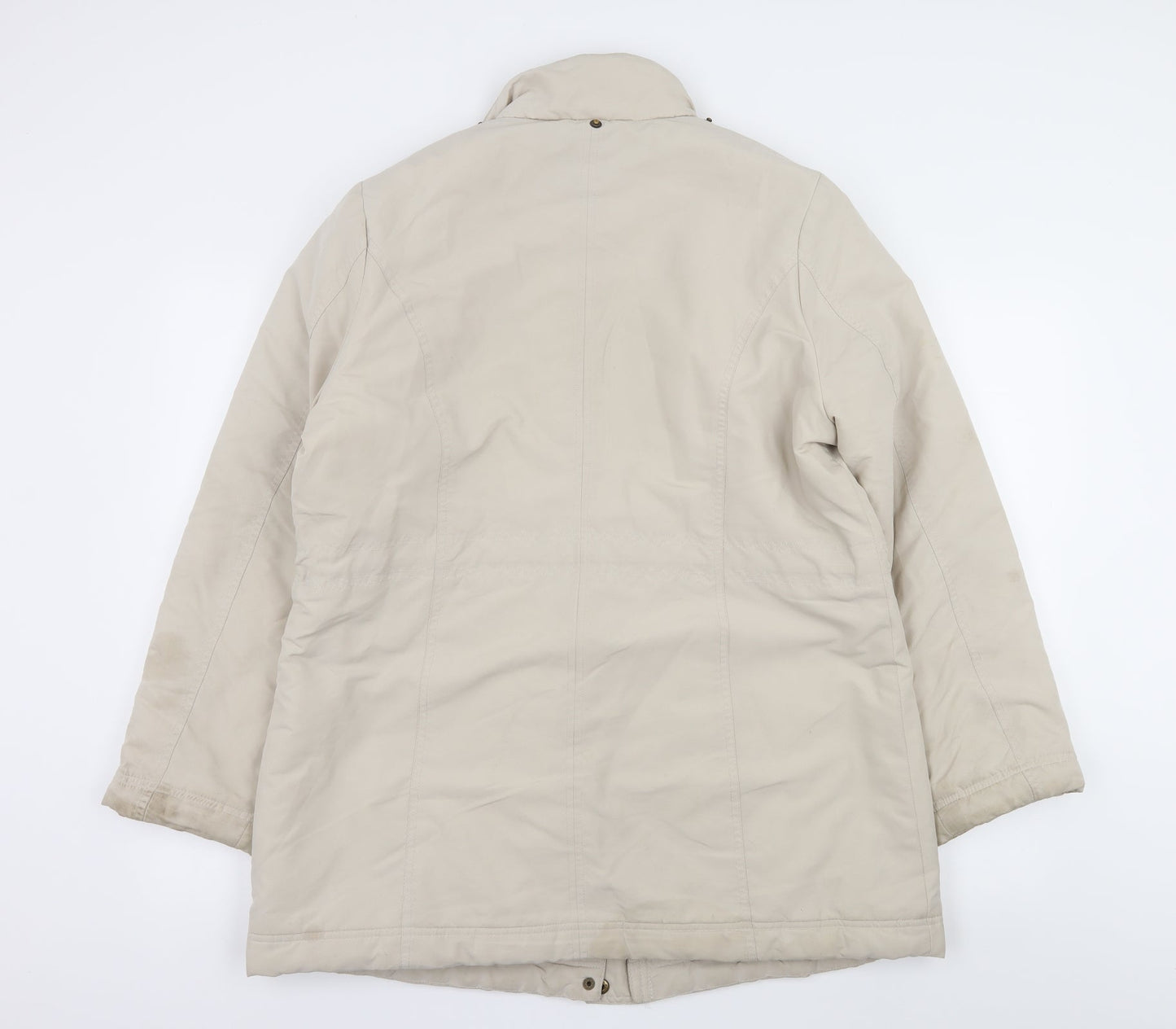 Womens UK Size 14 BHS Beige Quilted Coat