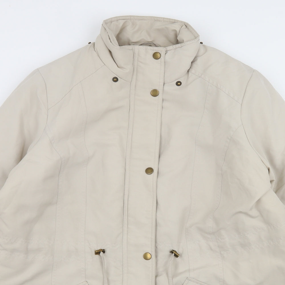 Womens UK Size 14 BHS Beige Quilted Coat