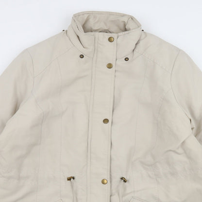 Womens UK Size 14 BHS Beige Quilted Coat