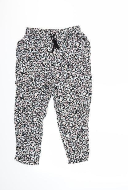 New Look Womens Pink Floral  Trousers  Size 8 L20 in