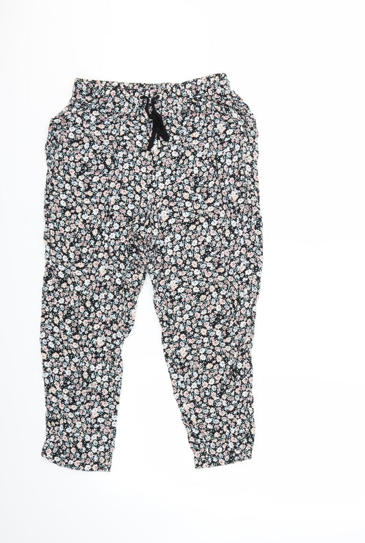 New Look Womens Pink Floral  Trousers  Size 8 L20 in