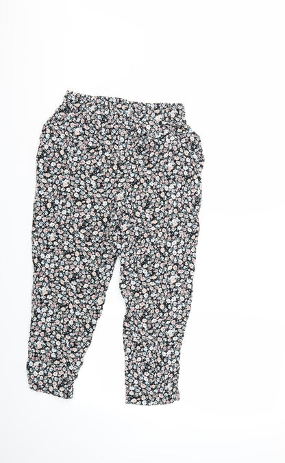 New Look Womens Pink Floral  Trousers  Size 8 L20 in