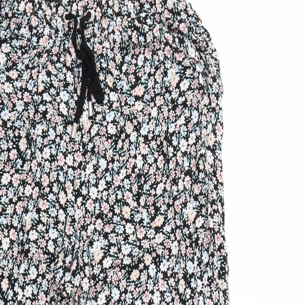 New Look Womens Pink Floral  Trousers  Size 8 L20 in