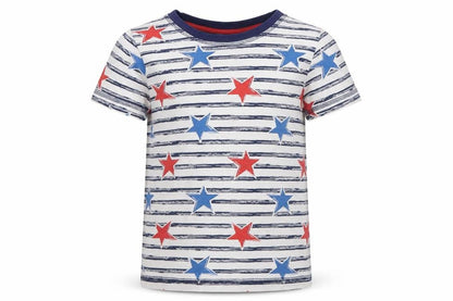 Tu Girls White Striped  Basic T-Shirt Size 5-6 Years