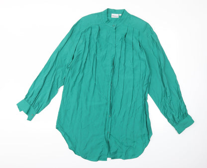 Womens UK Size 14 Damart Green Basic Button-Up