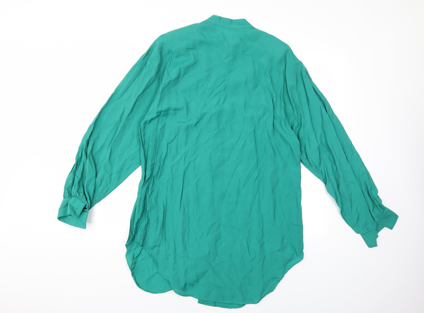 Womens UK Size 14 Damart Green Basic Button-Up