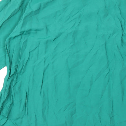 Womens UK Size 14 Damart Green Basic Button-Up