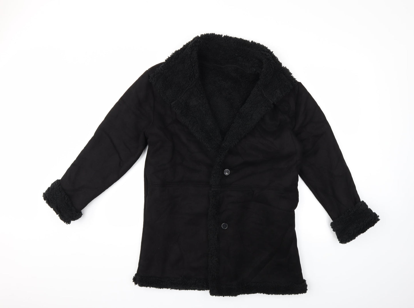 Preworn Womens Black   Overcoat Coat Size L