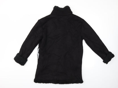 Preworn Womens Black   Overcoat Coat Size L