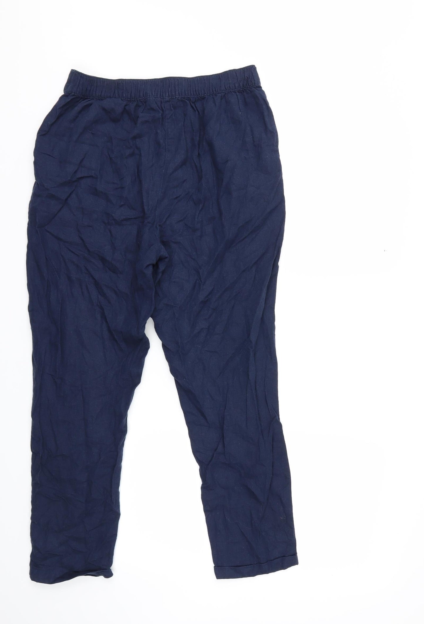 Womens UK Size 8 Peacocks Regular Fit  Blue Trousers