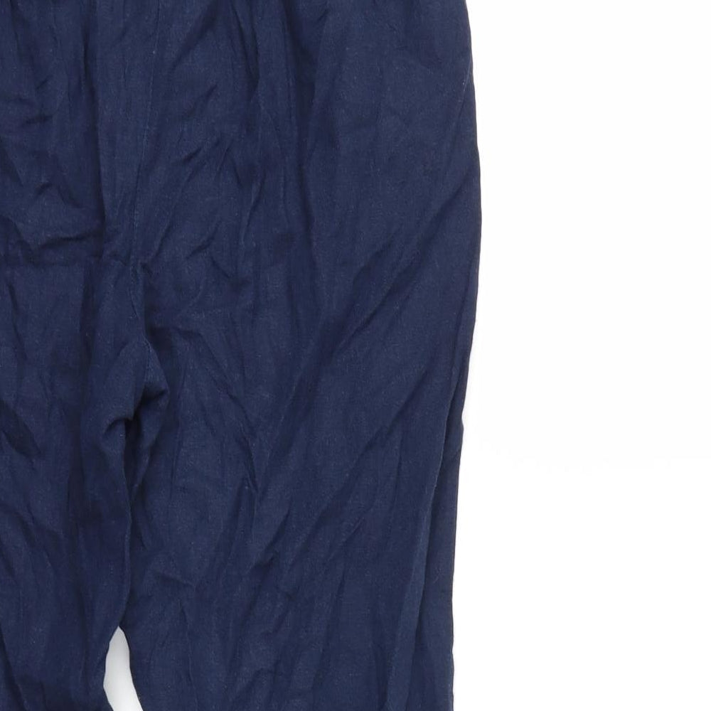 Womens UK Size 8 Peacocks Regular Fit  Blue Trousers