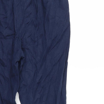 Womens UK Size 8 Peacocks Regular Fit  Blue Trousers