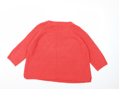 George Womens Red  Knit Pullover Jumper Size 16