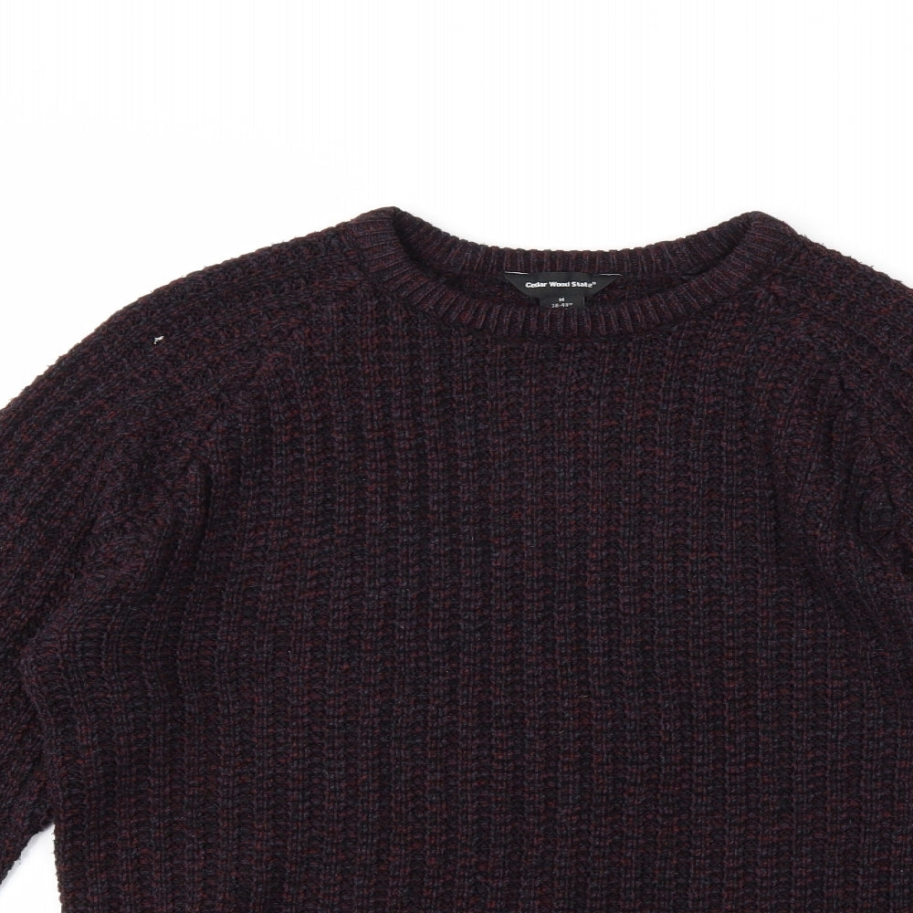 Cedarwood State Mens Red  Knit Pullover Jumper Size M