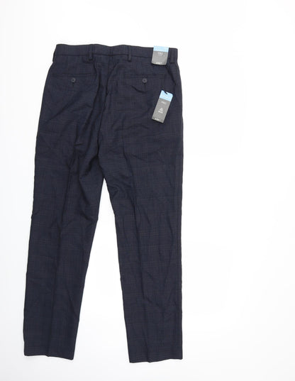 Womens UK Size 32 in Marks and Spencer Regular Fit  Blue Trousers