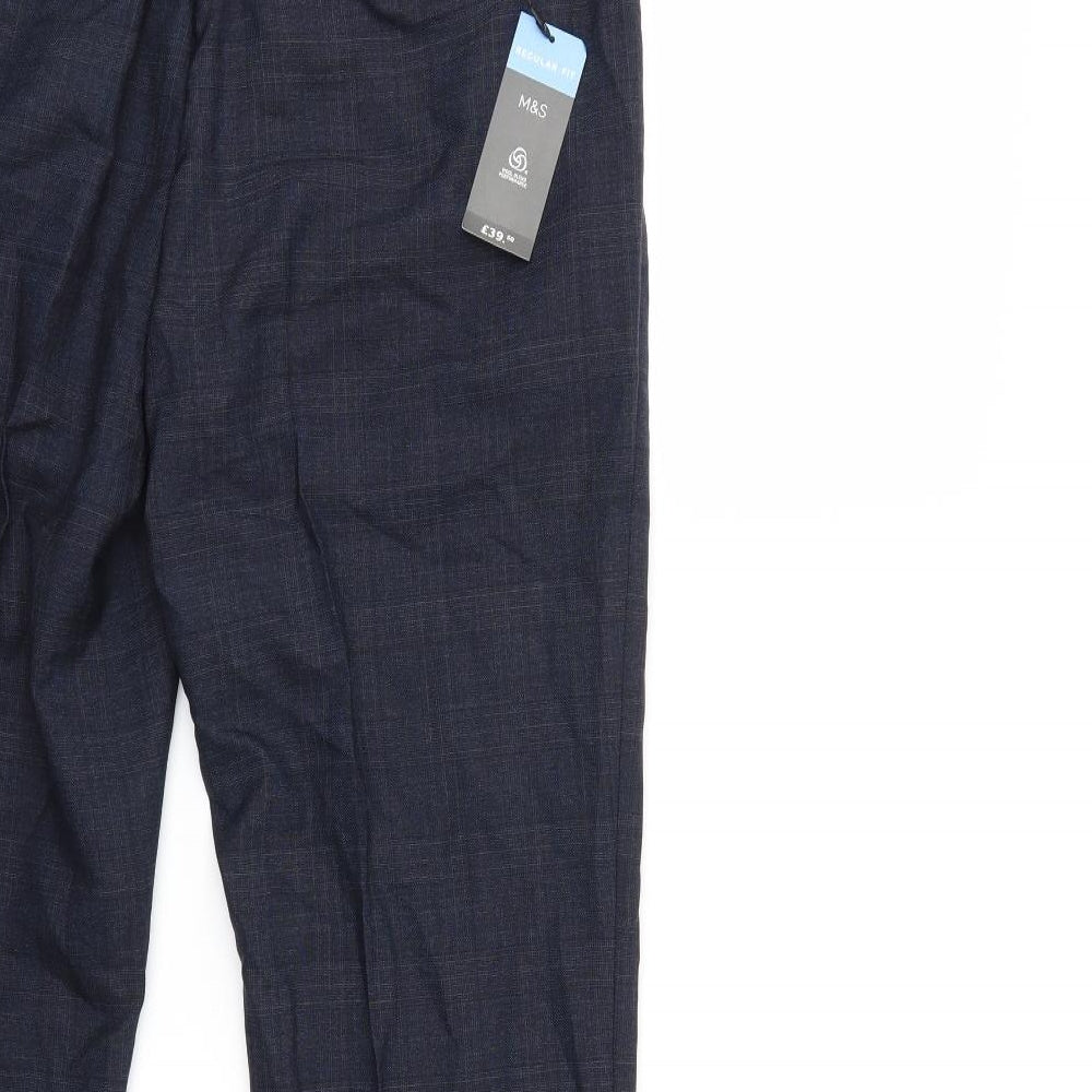 Womens UK Size 32 in Marks and Spencer Regular Fit  Blue Trousers