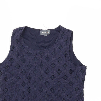Womens UK Size L Apricot Blue Basic Blouse