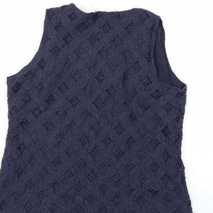 Womens UK Size L Apricot Blue Basic Blouse