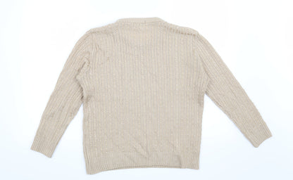 Envy Womens Beige   Pullover Jumper Size M