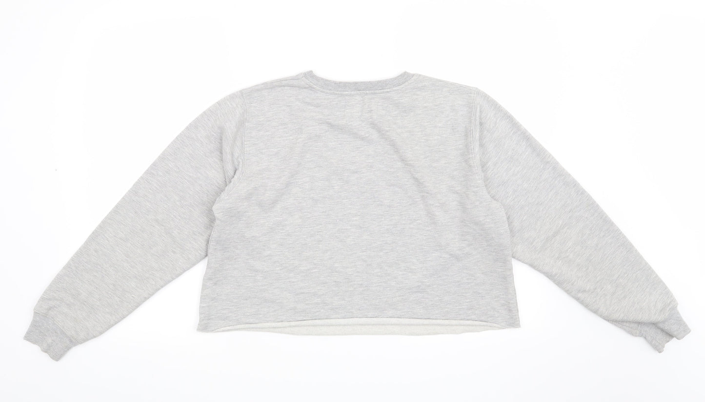 Stradivarius Womens Grey   Henley Sweatshirt Size S  - The 90's made me do it