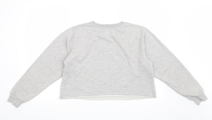 Stradivarius Womens Grey   Henley Sweatshirt Size S  - The 90's made me do it