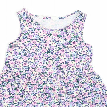 H&M Girls White Floral  A-Line  Size 4 Years