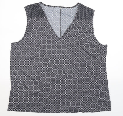 Womens UK Size 2XL Preworn Multicoloured Basic Tank